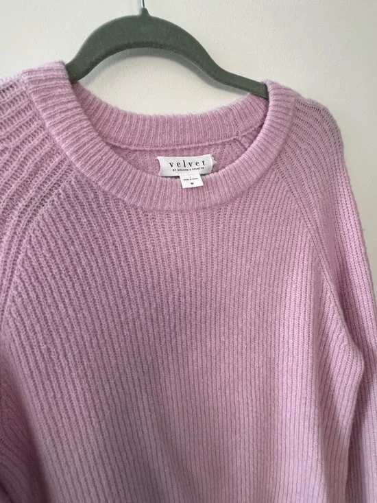 Velvet By Graham & Spencer Lilac Ribbed Sweater - Size Medium - Worn Once - Picture 2 of 3
